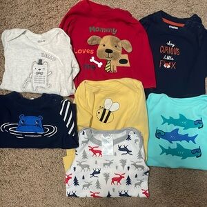 3-6/6 month onesie and shirt lot